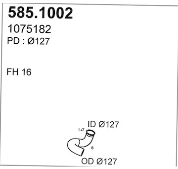 Výfuková trubka ASSO 585.1002