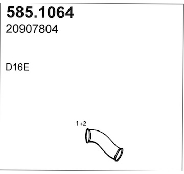 Výfuková trubka ASSO 585.1064