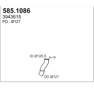 Výfuková trubka ASSO 585.1086