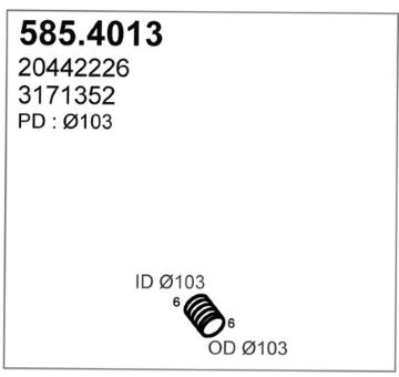 Prużný díl výfuku ASSO 585.4013