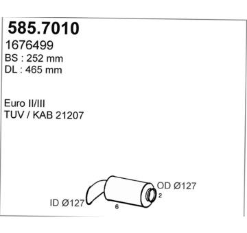 Stredni-/zadni tlumic vyfuku ASSO 585.7010