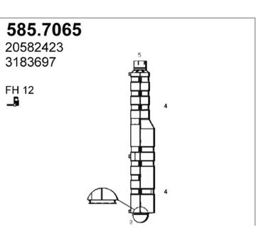 Stredni-/zadni tlumic vyfuku ASSO 585.7065