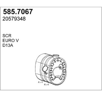 Stredni-/zadni tlumic vyfuku ASSO 585.7067