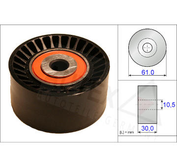 Vratná/vodicí kladka, ozubený řemen AUTEX 654832
