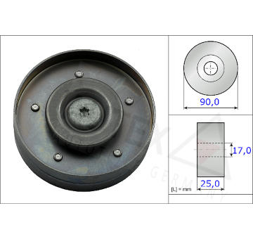 Vratná/vodicí kladka, klínový žebrový řemen AUTEX 654836