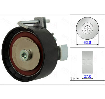 Napínací kladka, ozubený řemen AUTEX 654907