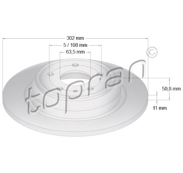 Brzdový kotouč TOPRAN 304 857