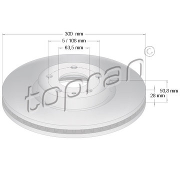 Brzdový kotouč TOPRAN 304 854