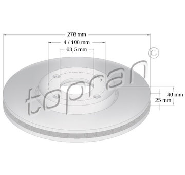 Brzdový kotouč TOPRAN 304 886