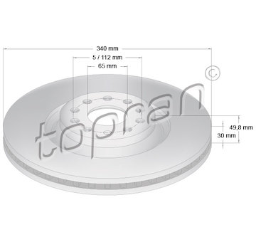 Brzdový kotouč TOPRAN 114 839