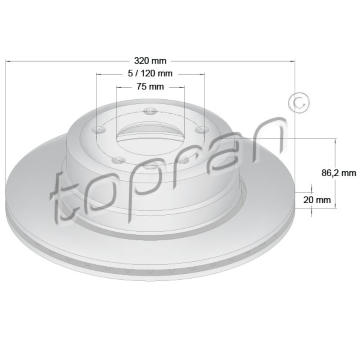 Brzdový kotouč TOPRAN 502 874