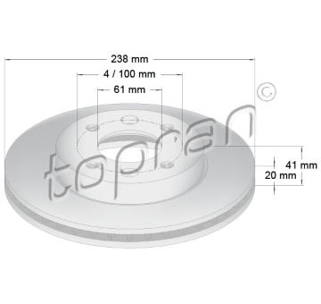 Brzdový kotouč TOPRAN 700 176