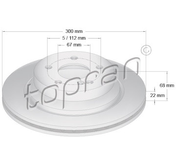 Brzdový kotouč TOPRAN 401 055