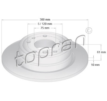 Brzdový kotouč TOPRAN 500 562