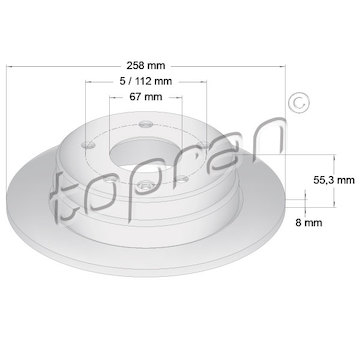 Brzdový kotouč TOPRAN 401 056