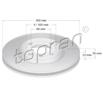 Brzdový kotouč TOPRAN 500 559