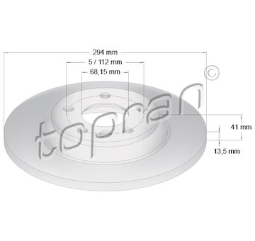 Brzdový kotouč TOPRAN 107 692