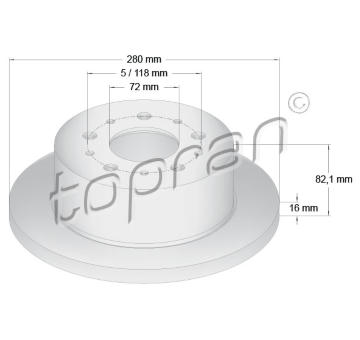 Brzdový kotouč TOPRAN 721 183