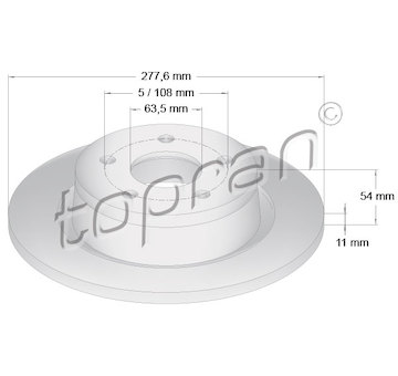 Brzdový kotouč TOPRAN 302 249