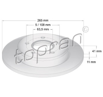 Brzdový kotouč TOPRAN 302 332