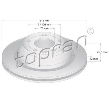 Brzdový kotouč TOPRAN 110 430