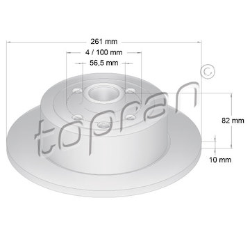 Brzdový kotouč TOPRAN 200 946