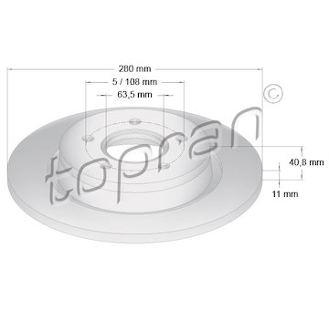 Brzdový kotouč TOPRAN 302 333