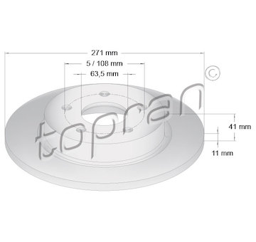 Brzdový kotouč TOPRAN 304 250