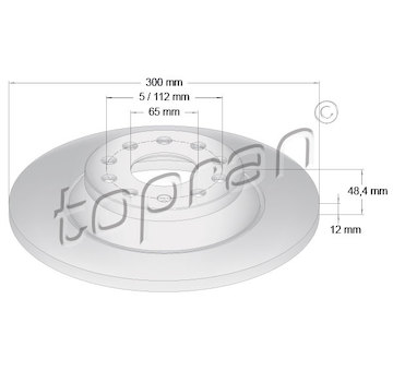 Brzdový kotouč TOPRAN 116 888