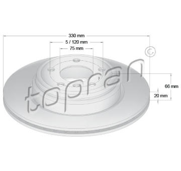 Brzdový kotouč TOPRAN 503 018