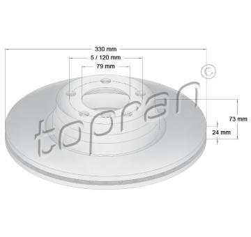 Brzdový kotouč TOPRAN 503 015