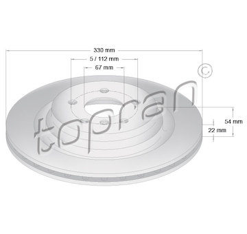 Brzdový kotouč TOPRAN 409 484