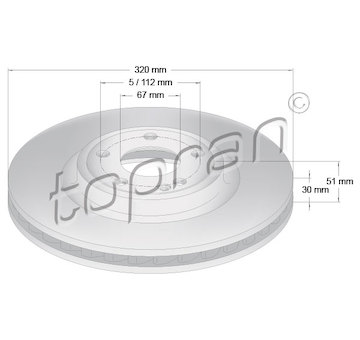 Brzdový kotouč TOPRAN 408 930