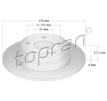 Brzdový kotouč TOPRAN 401 905