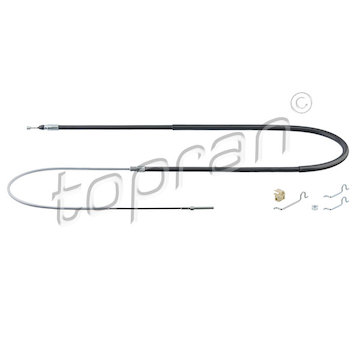Tažné lanko, parkovací brzda TOPRAN 501 091