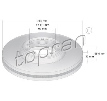Brzdový kotouč TOPRAN 305 047