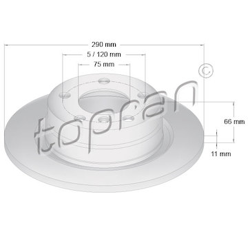 Brzdový kotouč TOPRAN 501 903