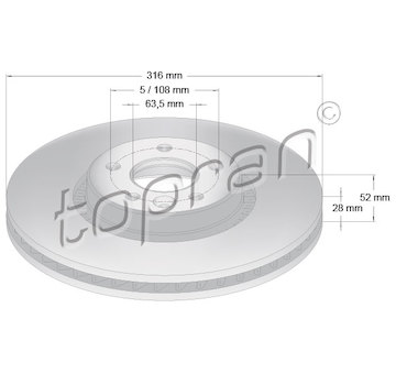 Brzdový kotouč TOPRAN 304 405