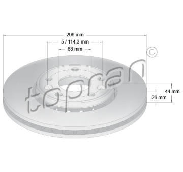 Brzdový kotouč TOPRAN 700 802