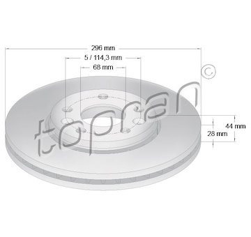 Brzdový kotouč TOPRAN 208 752