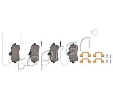 Sada brzdových destiček, kotoučová brzda TOPRAN 721 238
