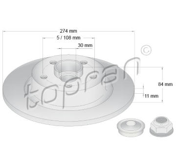 Brzdový kotouč TOPRAN 700 644