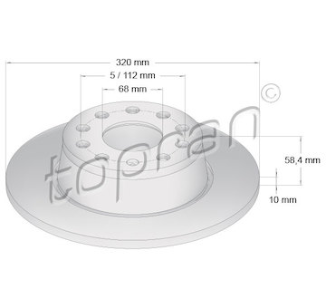 Brzdový kotouč TOPRAN 117 600