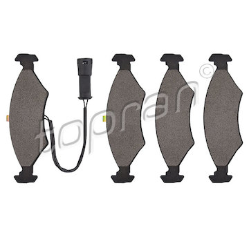 Sada brzdových destiček, kotoučová brzda TOPRAN 300 536