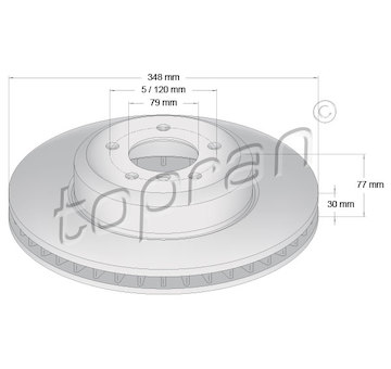 Brzdový kotouč TOPRAN 501 189