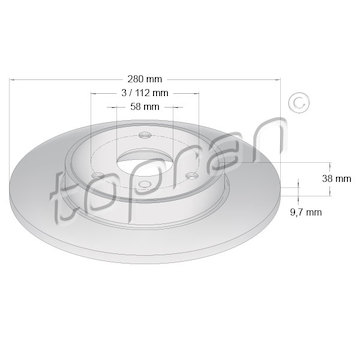 Brzdový kotouč TOPRAN 407 933
