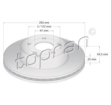 Brzdový kotouč TOPRAN 401 709