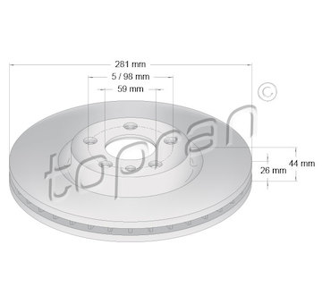 Brzdový kotouč TOPRAN 722 451