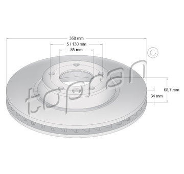 Brzdový kotouč TOPRAN 111 289