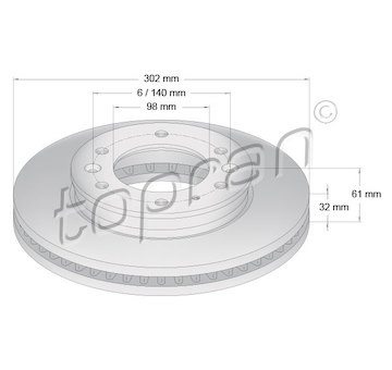 Brzdový kotouč TOPRAN 305 185